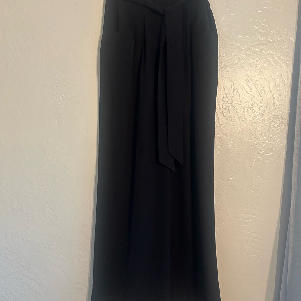 Vince Camuto Women's High-Rise Wide Leg Tie-Belt Pleated Trousers